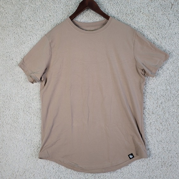 Young LA T Shirt Men's Size Large Tan/Brown Short Sleeve YoungLA Stretch - Picture 1 of 7